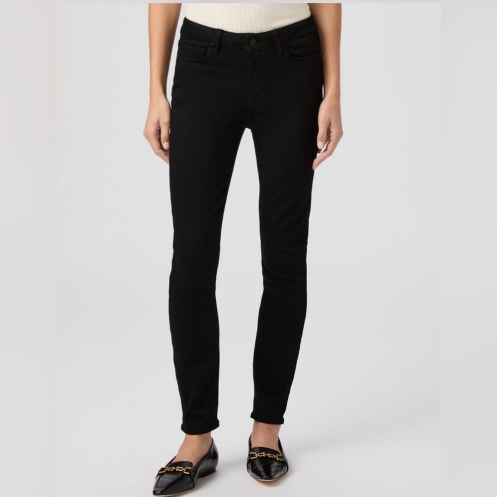 NWOT PAIGE Hoxton Ankle Skinny Petite black shadow jean 30